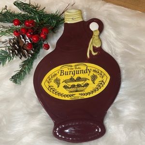 Ambiance Collection Villa Bella Burgundy Ceramic Cheese Board